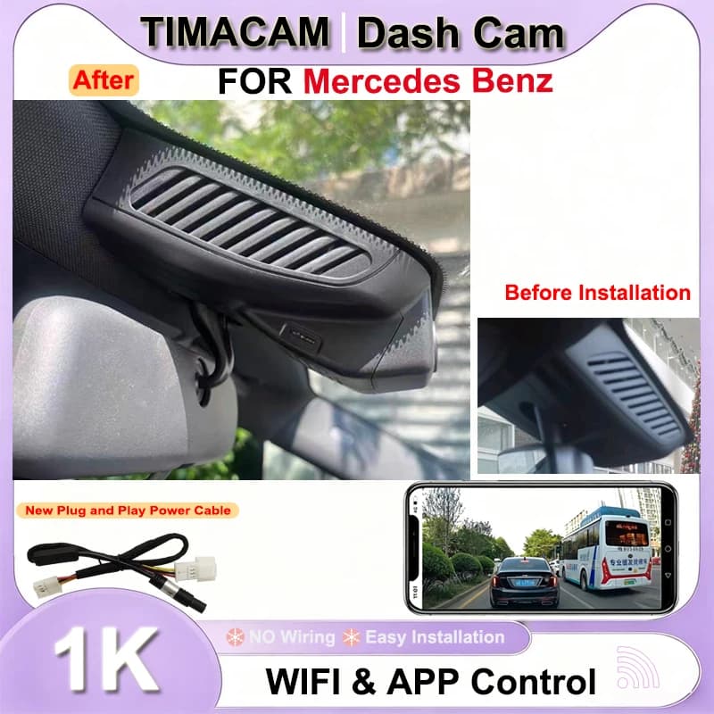 TIMACAM HD 1080P Wifi Plug and Play Video Recorder Dash Cam for Mercedes Benz B Class w247 GLB x247 B180 B200 GLB 180 180d 200