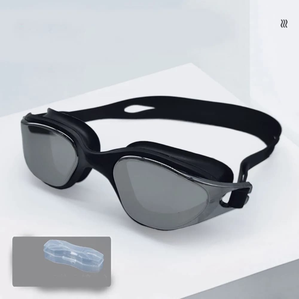 PC Anti-fog Diving Goggles Anti-fog Waterproof Swimming Goggles Electroplated Adjustable UV Protection Swim Eyewear Diving