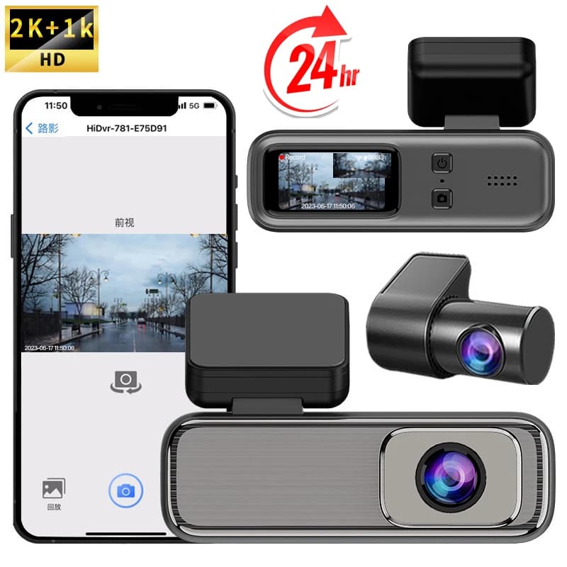 Q6 WiFi Dash Cam per Auto DVR Camera videoregistratore Auto visione notturna Wifi APP Smart Connect Wireless 24H registratore telecamera di parcheggio
