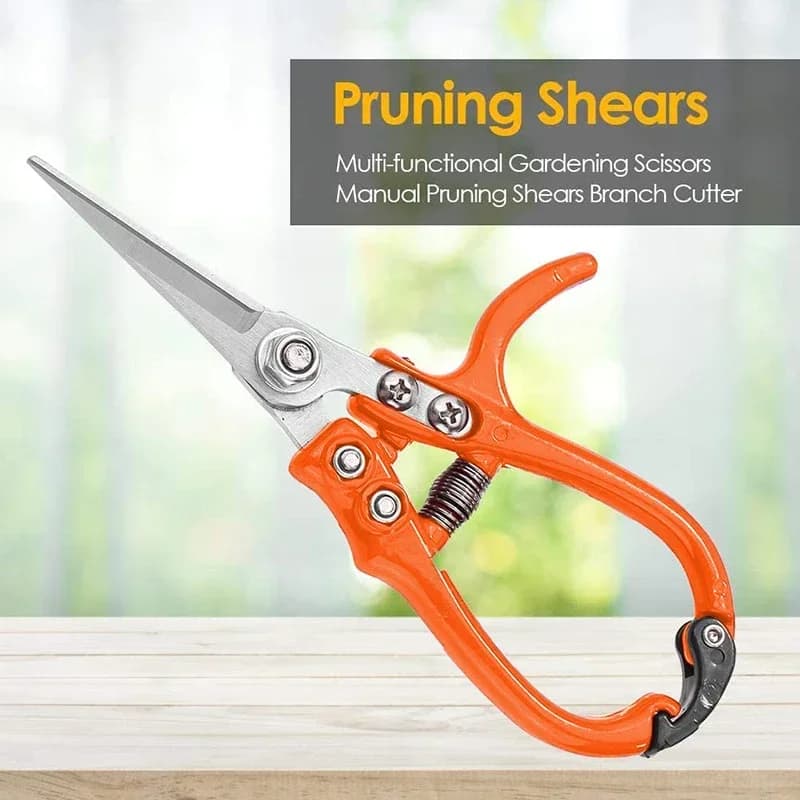 Multifunctional branches pruning shears with safety buckle pruning plant for stainless steel spring gardening pruning