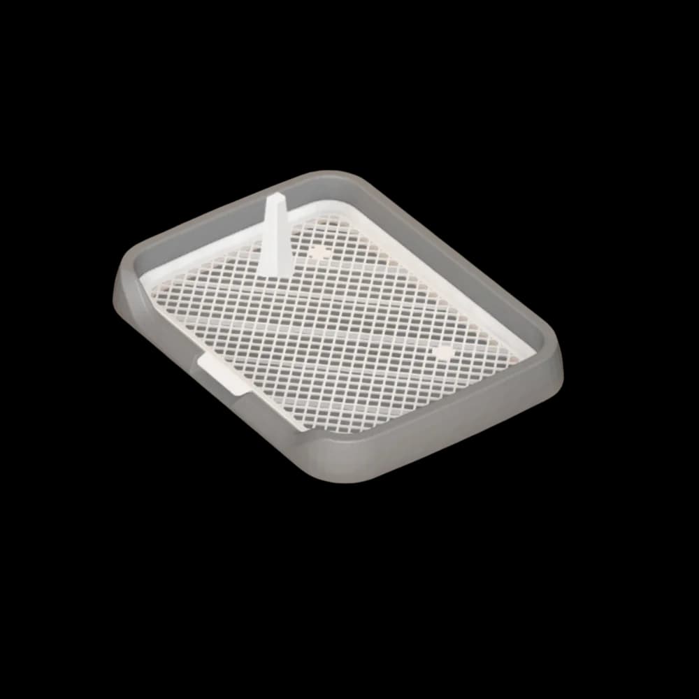 Toilette per Addestramento Cani Impermeabile con Rete Superiore Aperta, Supporto per Tappetini Assorbenti Rimovibile, Vasino in Plastica per Cani per Uso Interno