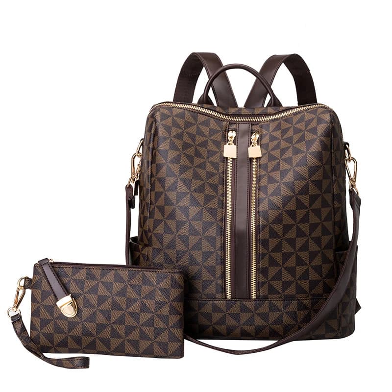 2-piece backpack and handbag set, for woman, waterproof double shoulder bag, woman's travel Send Co