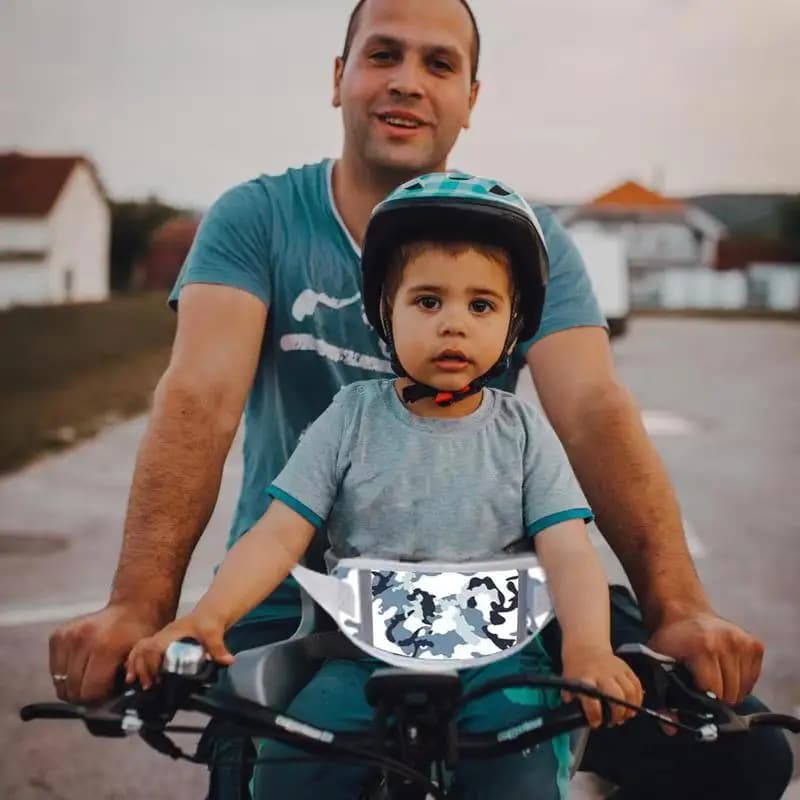 Cintura di sicurezza per bambini equitazione zaino per moto cintura di sicurezza per bicicletta elettrica da esterno fascia posteriore anteriore per moto per la sicurezza