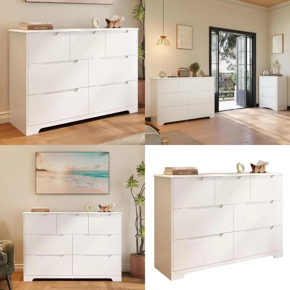 Mobiletto Bianco con Cassetti e Maniglie Personalizzabili per Camera da Letto, Soggiorno, Cameretta, Ingresso e Corridoio