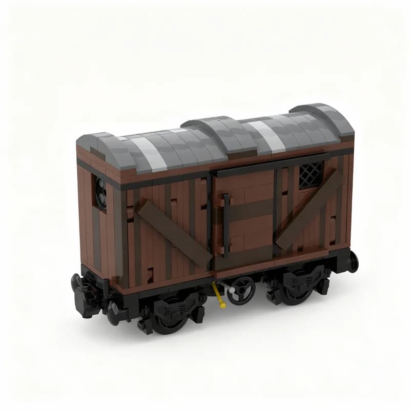 Set di Costruzioni MOC da 337 Pezzi, Modello di Treno in Legno Antico Arrugginito, Giocattolo Creativo Educativo, Regalo di Natale e Compleanno