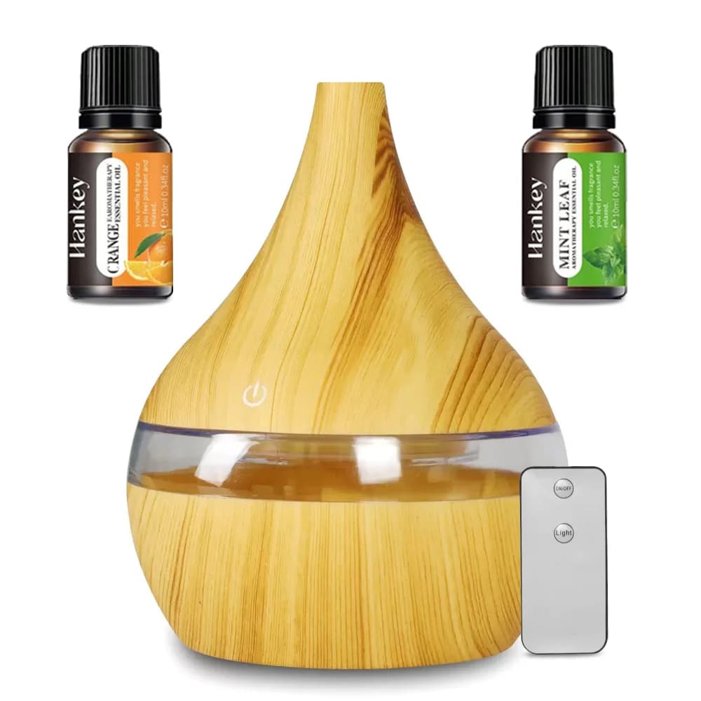 per la casa Umidificatore aromatico USB da 300 ml con funzionamento silenzioso, luci notturne a 7 colori e diffusore personale di oli essenziali con telecomando