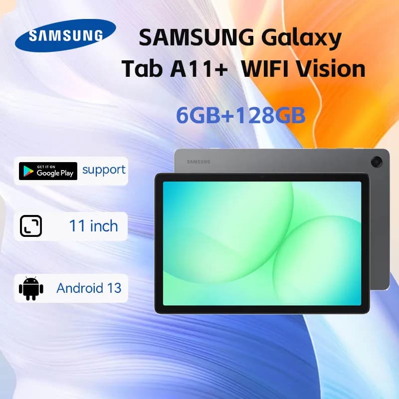 Tablet Samsung Galaxy Tab A11+/A11 Plus X230 WIFI Vision Originale, 11 Pollici, 6+128GB, CPU 8 Core 2.5GHz, 2GHz, Batteria 7040mAh