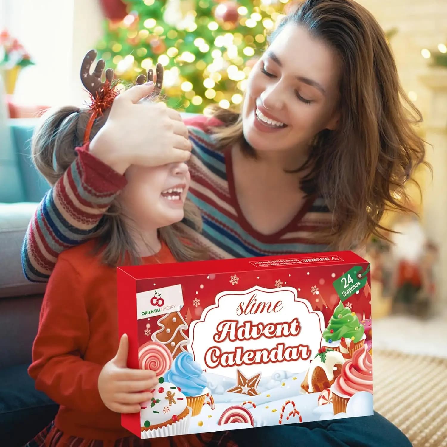 Calendario dell'Avvento 2025-24 giorni di melma e kit di ciondoli - Calendari per il conto alla rovescia di Natale, regali per ragazze, ragazzi, bambini, adolescenti, bambini piccoli