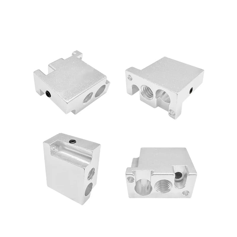 4 pezzi FLSUN V400 parte hot end blocco riscaldante estrusore hotend blocco riscaldatore accessori per stampante 3D in alluminio