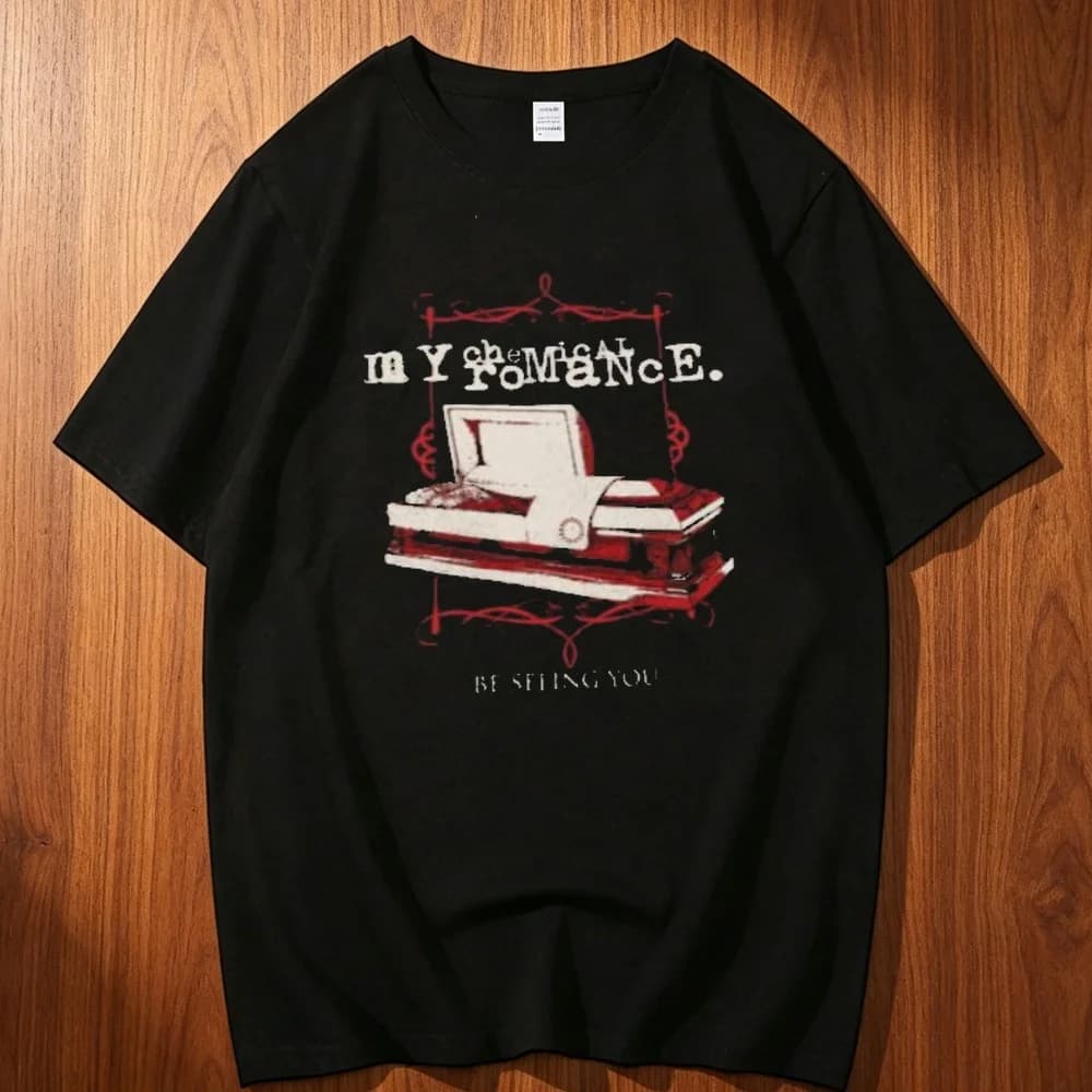 My Chemical Romance cotton t-shirt teen Pop Culture 80s Psychedelic Retro Vintage Comfortable tshirt Graphic women graphic Retro