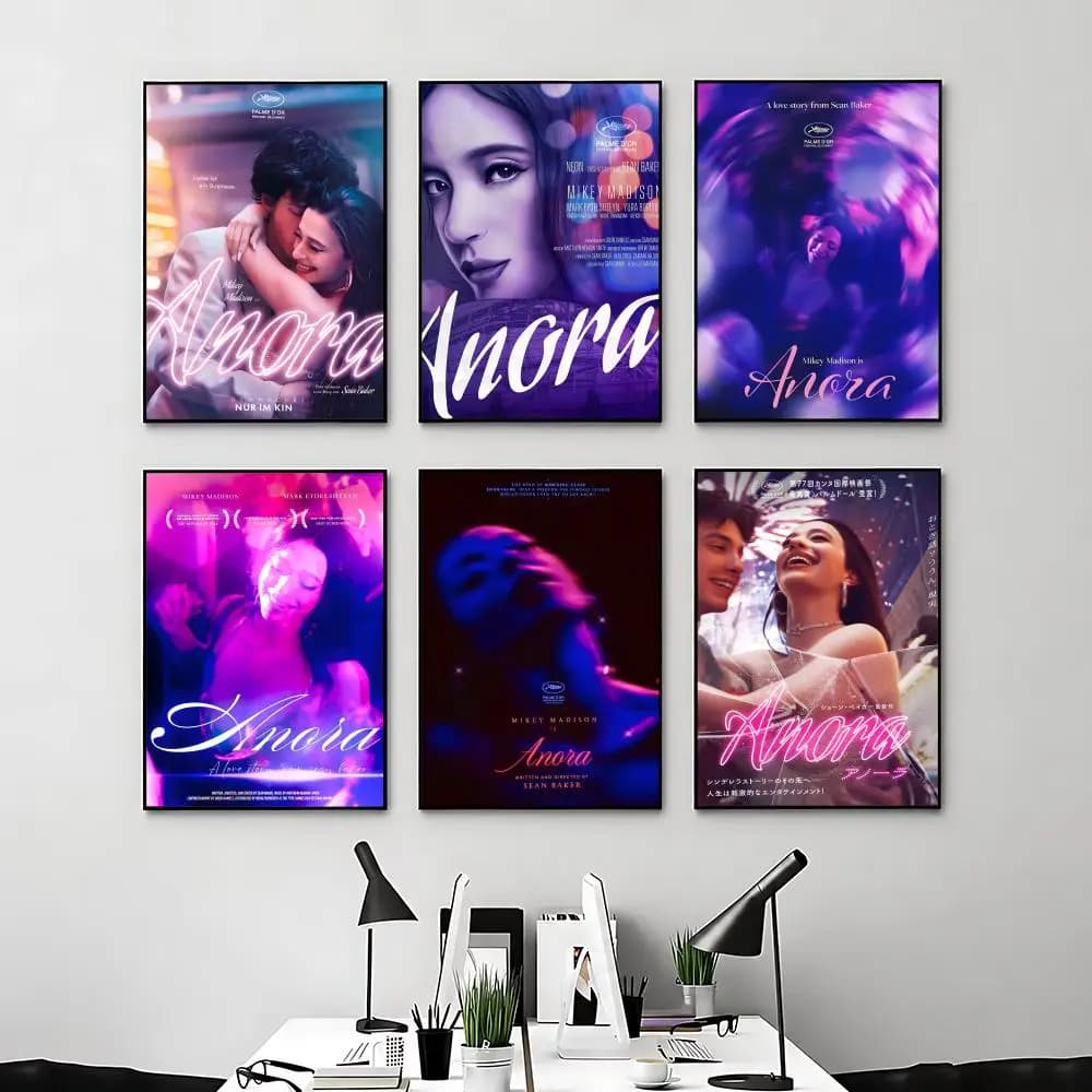 movie Anora Poster Posters Anime Room Decor Decoration Movie Backpack Wall Interior Music Wall Art