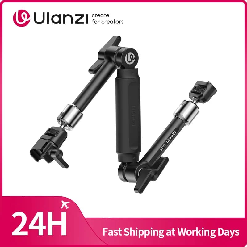 Ulanzi TA10 Braccio articolato a 3 sezioni Braccio magico per fotocamera Luce di riempimento Microfono Monitor dal vivo Braccio magico