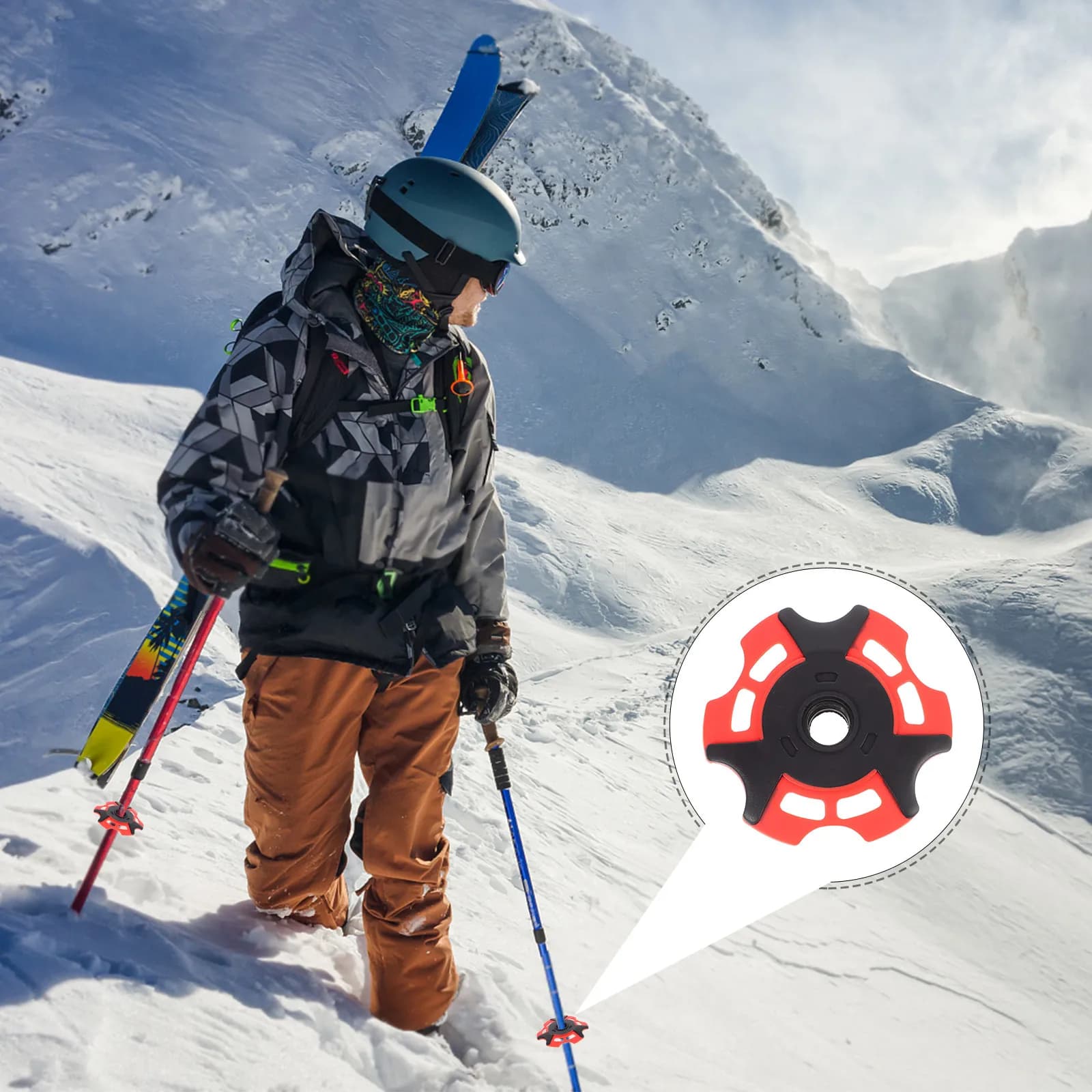 Anti-dust Bearing for Trekking Sticks, Hiking Sticks, Climbing and Skiing, Fango and Debris Block, Stable Bearing