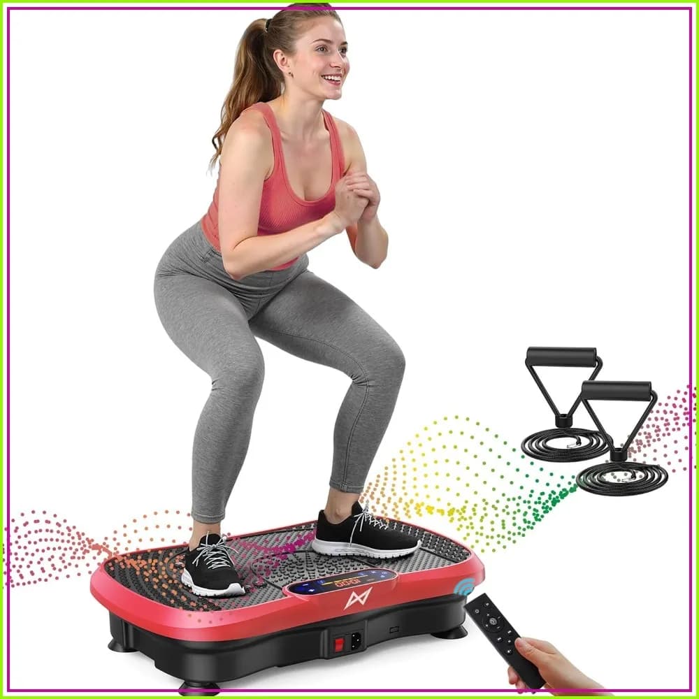 Vibration Plate Fitness Platform Exercise Machine Full Body Shaker Workout for Weight Loss Fat Burner Gym Home Office