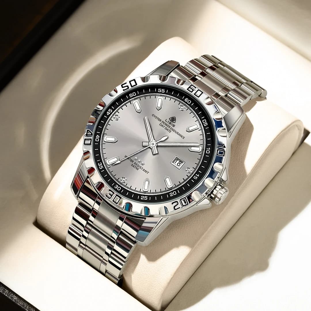 Orologio da Polso Cronografo di Lusso per Uomo, Impermeabile, Luminoso, di Marca Prestigiosa, con Data, per Sport