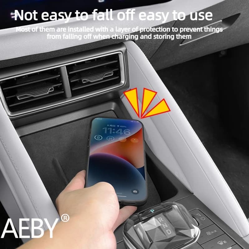 AEBY Per BYD Atto 2 Smart Driving Edition 2024 Coperture laterali per caricabatterie wireless, protezione antipolvere e anti-perdite per console centrale