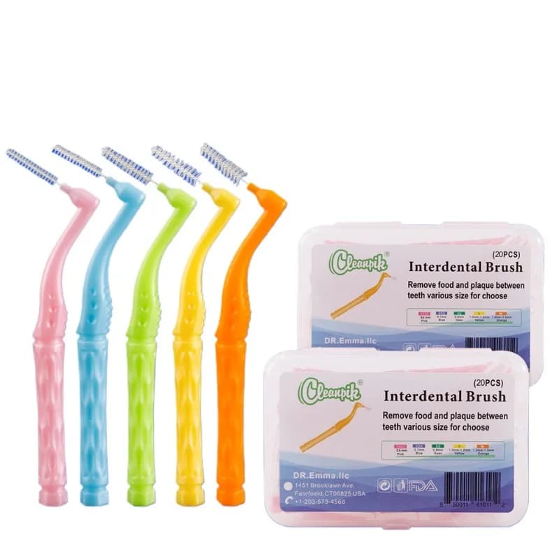 5x20 pcs/box L Shape Push-Pull Orthodontic Interior Brush Stuzzicadent teeth whitening Pick toothbrush Hygiene Oral Care