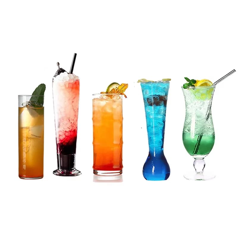 Bicchiere d'acqua, bicchiere Highball, bicchieri Collins bicchieri per acqua, succhi di frutta, birra e Cocktail