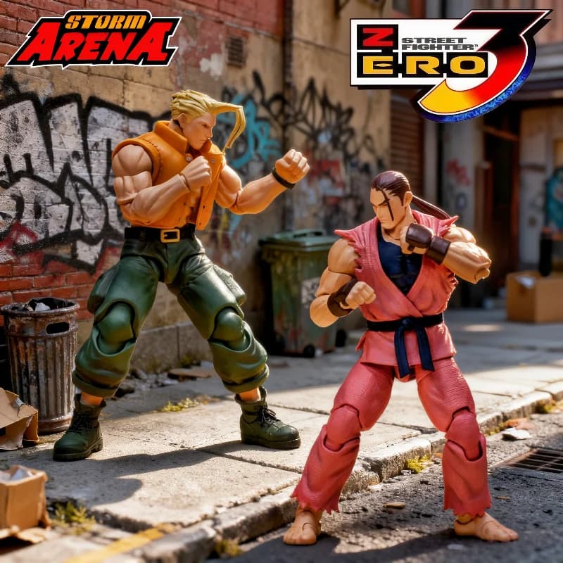 Storm Toys Street Fighter Zero 3 Action Figure Dan Nash Anime originale PVC Modello di personaggio del gioco Set completo Regalo di giocattoli comici classici