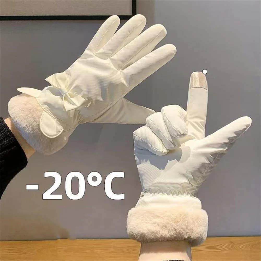 Guanti da Ciclismo Impermeabili Guanti Invernali da Moto Guanti Touch Screen per Bicicletta Guanti da Esterno per Scooter Antivento Caldi da Sci