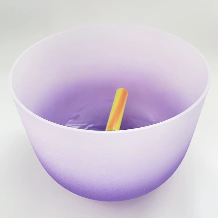 440hz and 432hz Healing Purple Color Singing Bowl Sound Quartz Crystal Bowls Crafts