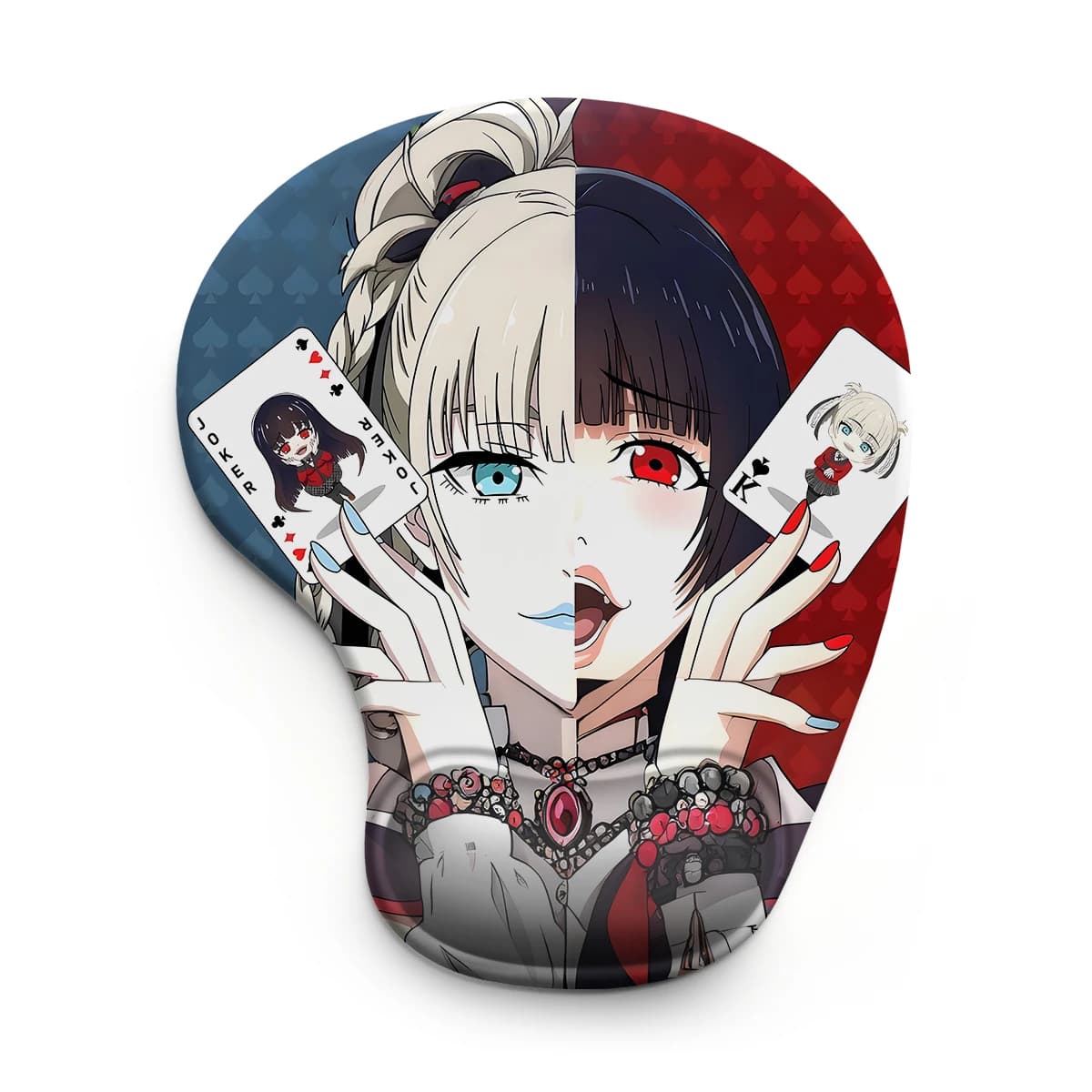 Magic Playcard Girl Mouse Pad Polso ergonomico morbido antiscivolo poggiapolsi Tappetino di supporto Tappetino per mouse per computer per PC da ufficio