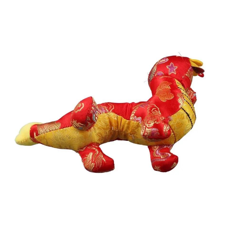 Drago cinese Drago cinese giocattoli di peluche Animale Zodiaco Drago zodiacale Drago giocattoli di peluche Morbido drago rosso Anno bambola mascotte Capodanno