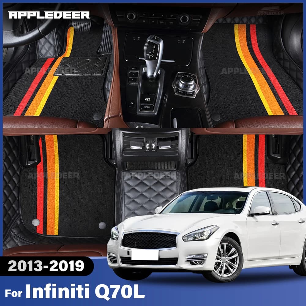Per Infiniti Q70L 2013-2019 Tappetini per auto a doppio strato Accessori interni per tappeti per auto personalizzati