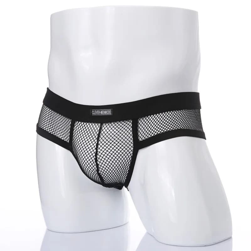Intimo Sexy da Uomo, Slip a Rete Trasparente con Effetto Push-Up, Lingerie Sexy Trasparente, Mutande Maschili Traspiranti