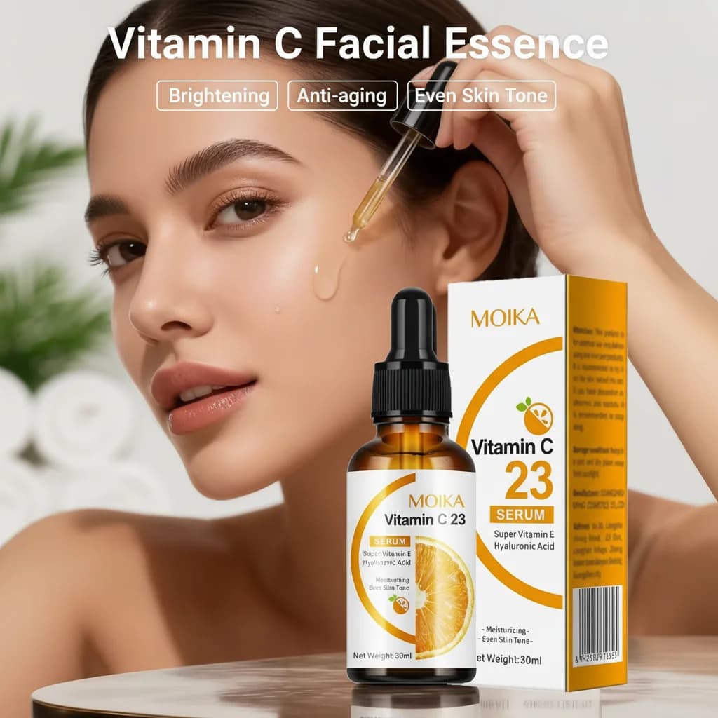 Vitamin C Brightening Serum with Vitamin E & Hyaluronic Acid Moisturizing Anti-Aging Facial EssenceEven Skin Tone Skincare