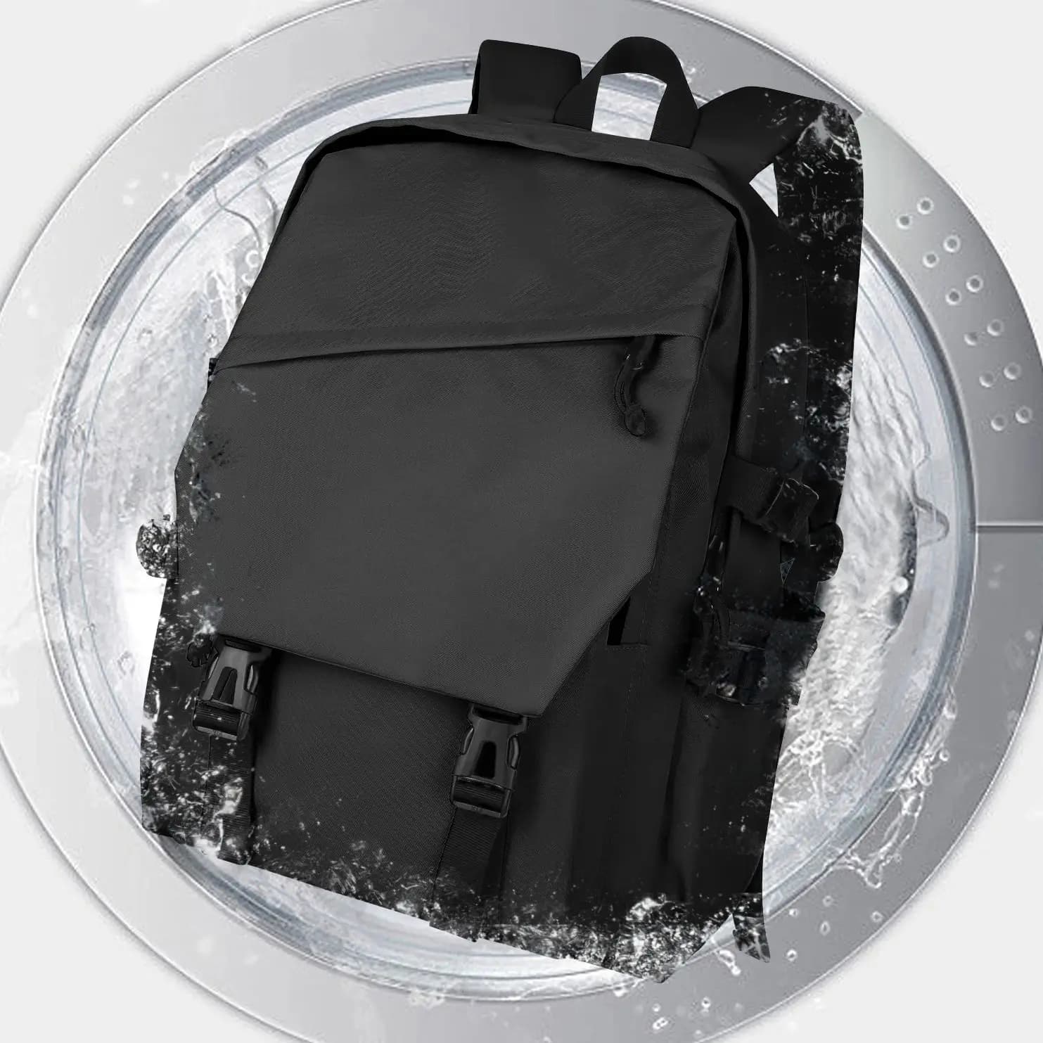 Zaini scolastici borsa da viaggio per donna uomo antifurto University Boys Girls studenti borse per Laptop impermeabili zaino Casual nero