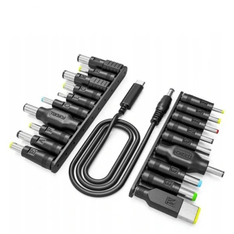 Universal TypeC ToDC Power Adapter Tips 100W 5A 65W 3A 10/19PCS Adapters Set