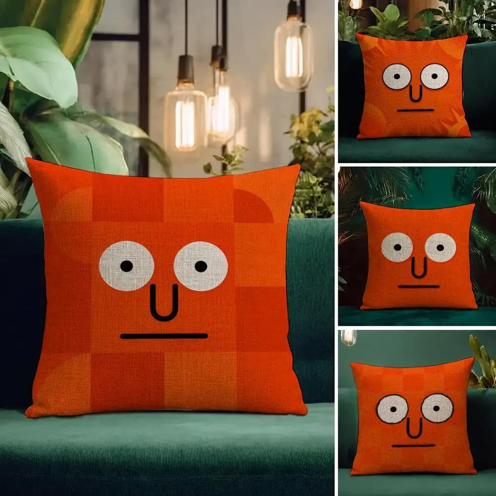 Artist Jean Jullien Cushion Cover Natural Linen Pillowcase Set All-in-One Decor Cushion Cover for Sofa Bedroom Chair