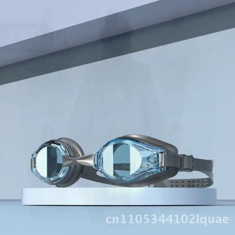 Swimwear for unisex flat racing workout Lenses in polycarbonate HD waterproof silicone coating for adult competitions