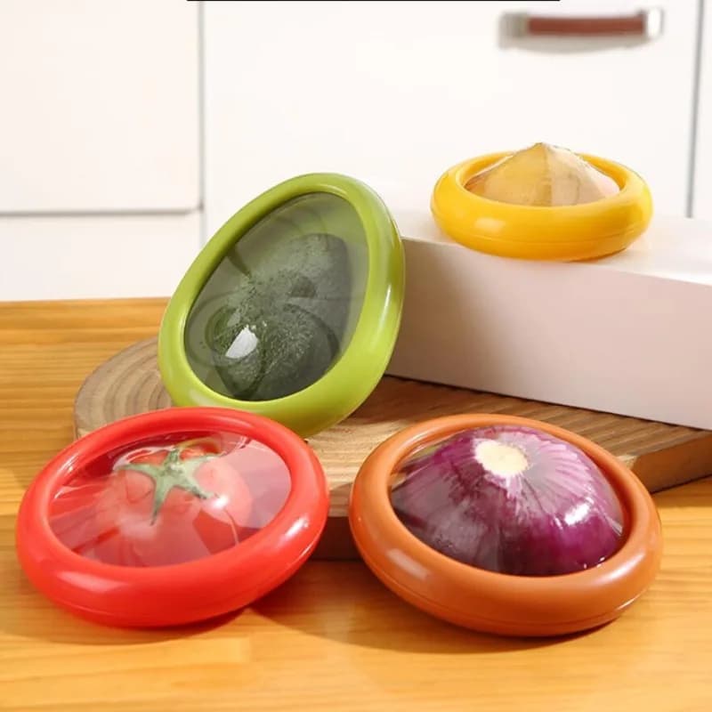 1PC/4PCS Set Conservazione della Frutta Scatola di Immagazzinaggio Pellicola di Silicone Scatola di Alimenti Sigillato Mini Frigorifero per la Conservazione di Verdure Limone Fresco