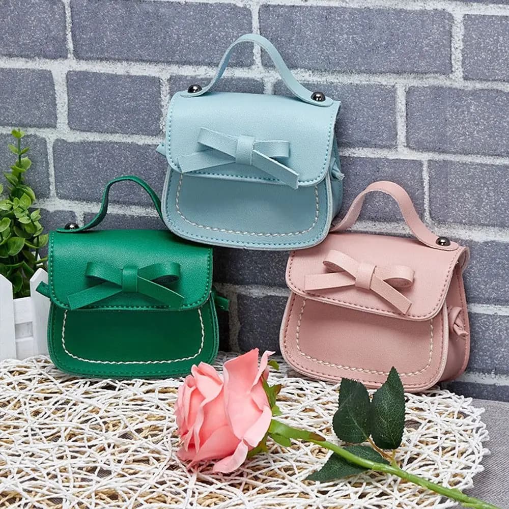 Borse a Tracolla con Fiocco, Mini Borsa a Tracolla, Piccola Borsa Portamonete, Borsetta per Bambini, Borse e Borsette