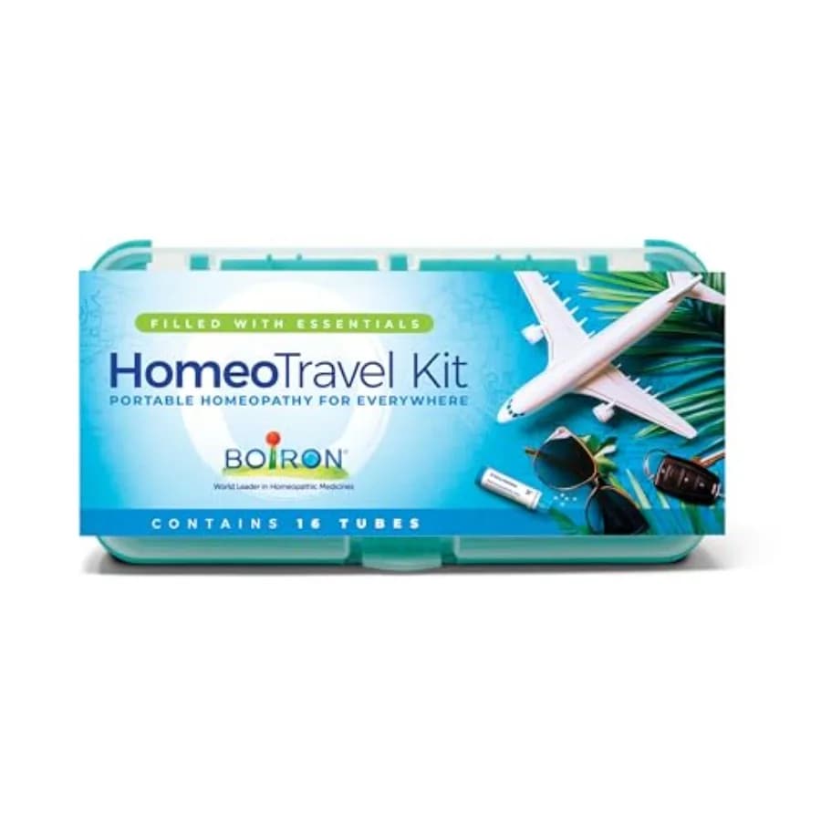 Kit di pronto soccorso da viaggio Homeotravel con farmaci omeopatici - Valigetta pre-riempita con 16 tubi