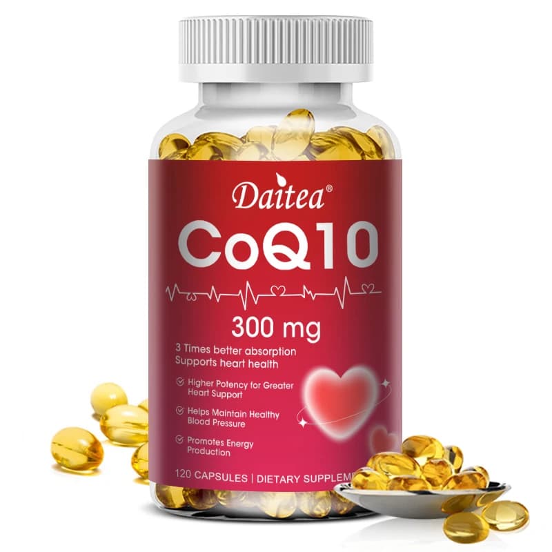 Coenzyme Q10 - 300 Mg, Supports Energy, Cognitive Ability and Heart, Brain and Cell Health, Antioxidant, Improves Sleep Quality