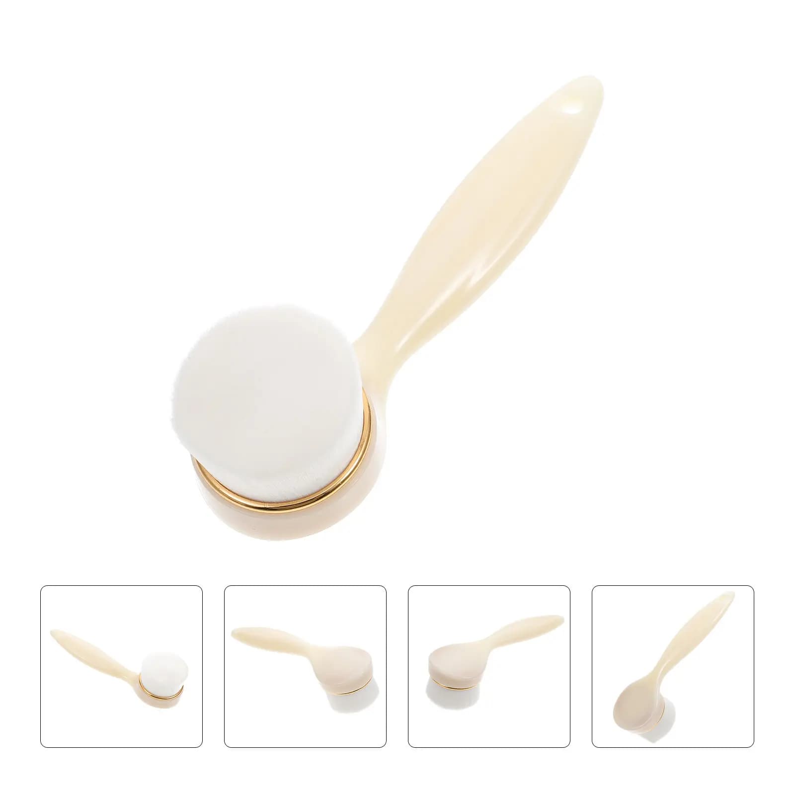 Spazzola per la Pulizia del Viso con Setole Morbide in Fibra per la Pulizia dei Pori, Rimozione del Trucco, Cura della Pelle, Uso Quotidiano per Donne