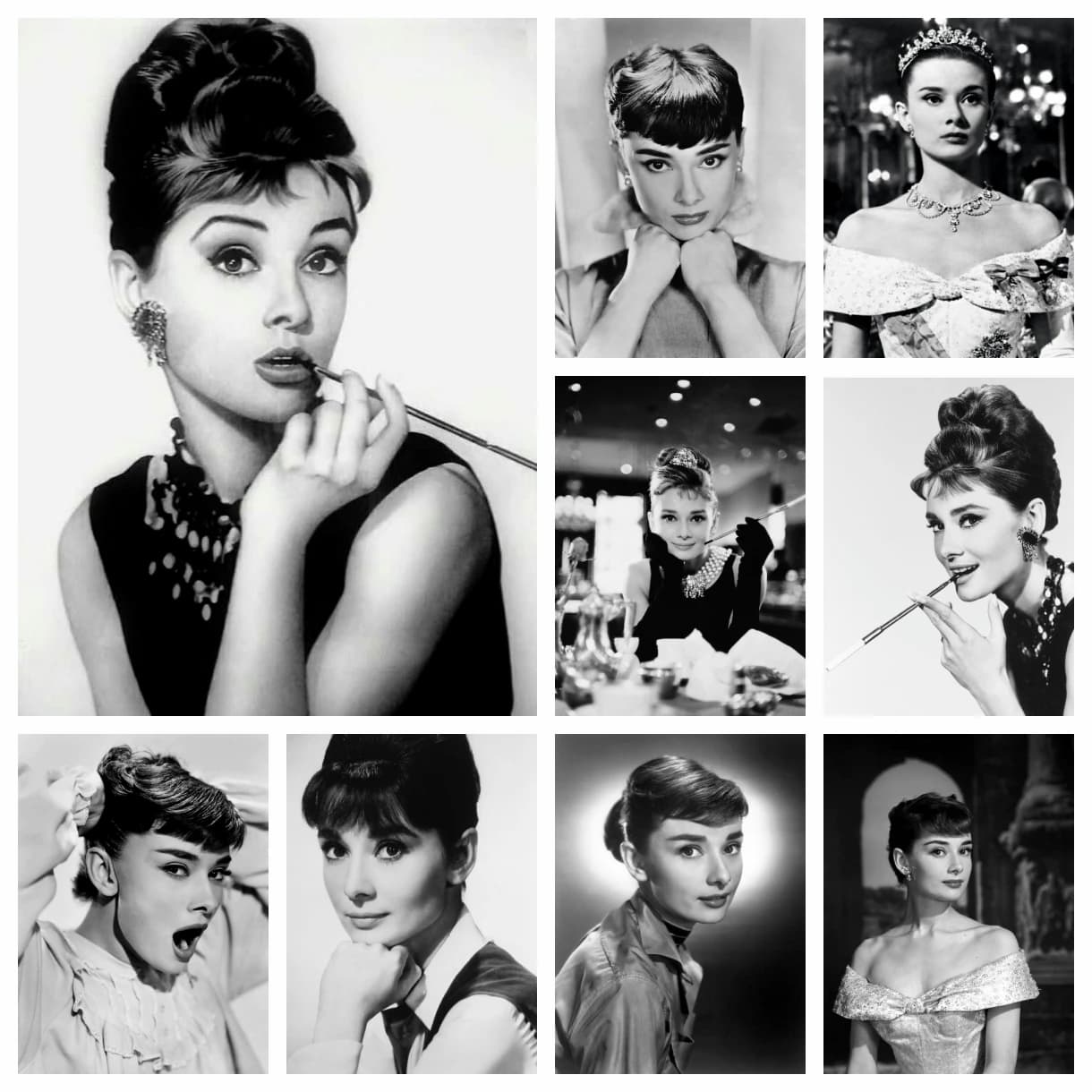 Fai da te Audrey Hepburn pittura in bianco e nero diamante ricamo kit famoso attore stella arte immagine punto croce mosaico decorazioni per la casa