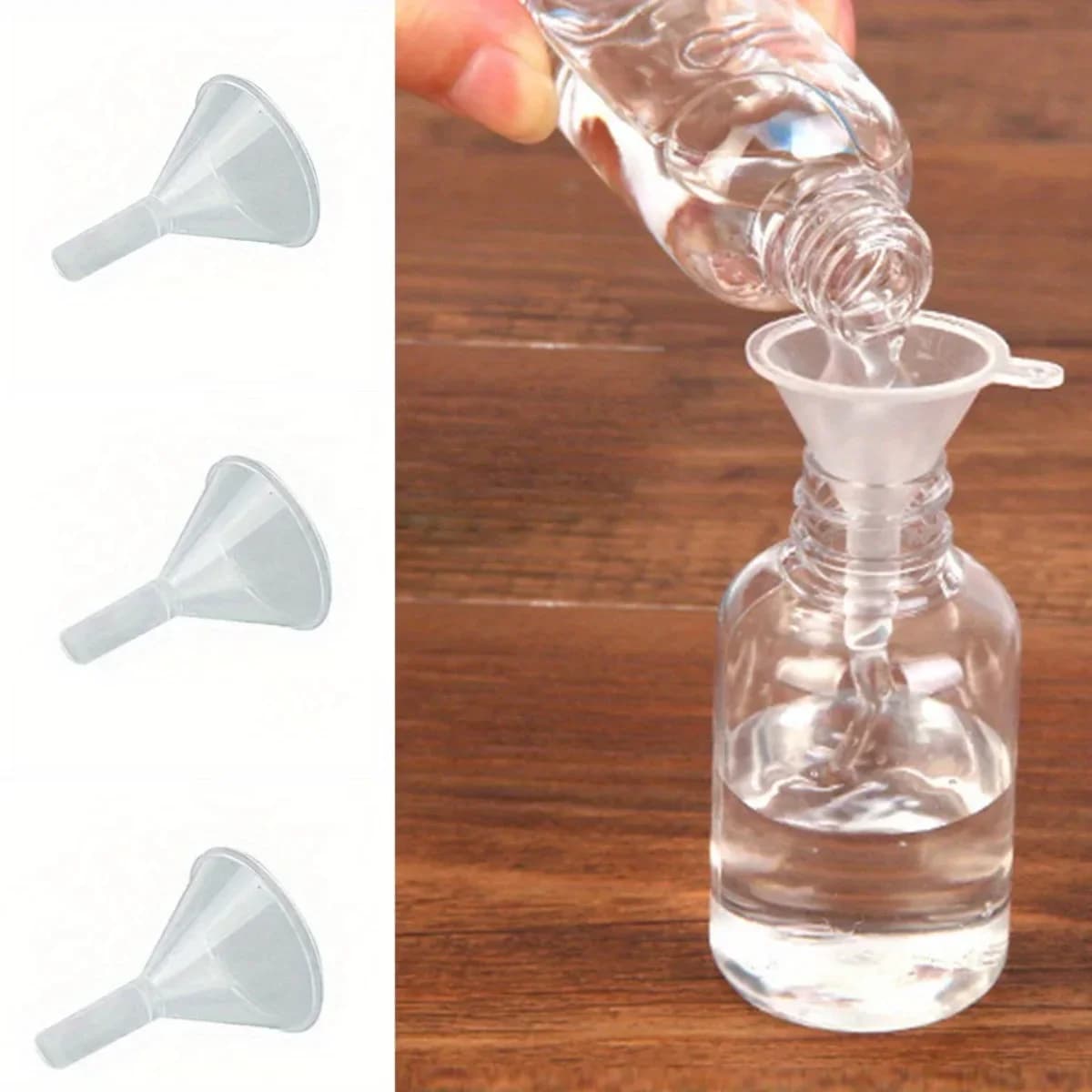 2 pz/lotto trasparente piccolo imbuto di plastica per laboratorio diffusore bottiglia mini imbuti di olio liquido laboratori