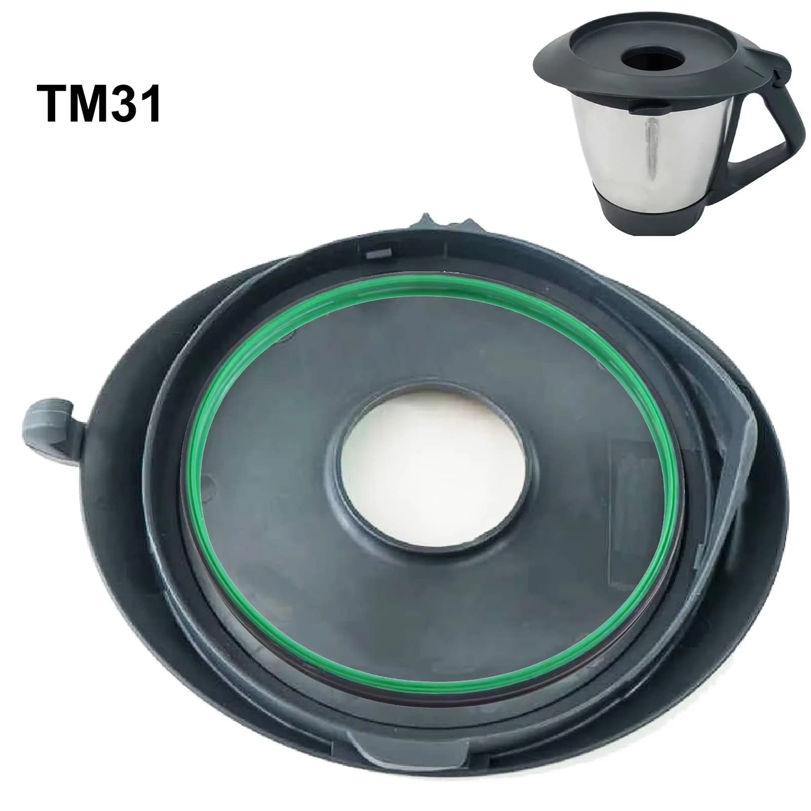 Coperchio Sigillato con Anello di Tenuta, Ricambio Compatibile con il Coperchio del Contenitore del Thermomix TM31