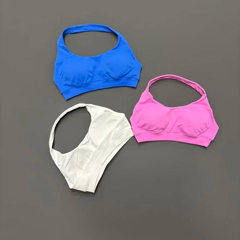 Sports Bra HISTELLO for Women, Without Sewings, Design with Open Back and Crossed Straps, Top from Gym for Training, Fitness and Running