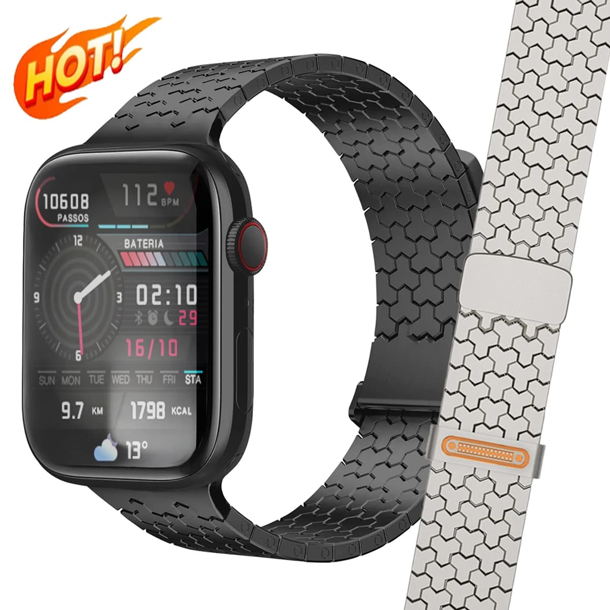 Magnetic Metal Watch Strap for Apple Watch Ultra SE Series 11-1 49/46/45/42/41/38mm Luxury Chain Wristband Men Bracelet