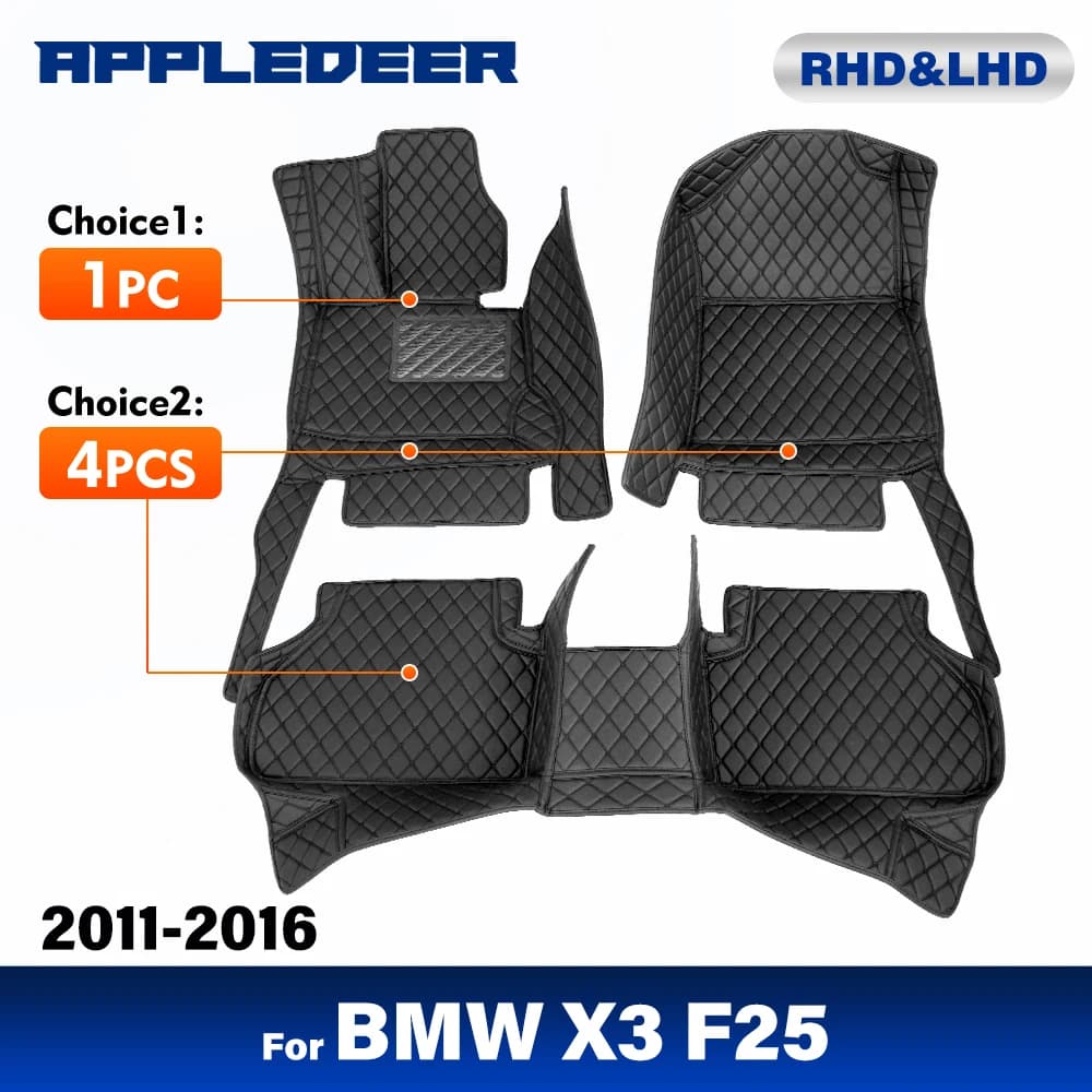 Tappetini per auto per BMW X3 F25 2011 2012 2013 2014 2015 2016 Tappetini per auto personalizzati Copri tappeto per automobile