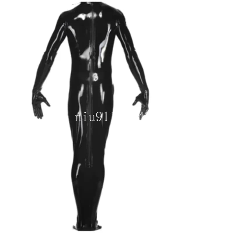 Sacchi da notte per tute in lattice unisex fatti a mano con guanti per costumi cosplay di lingerie sexy da uomo