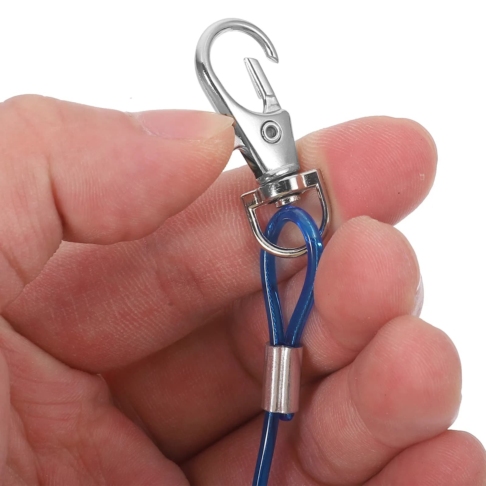 Set di 8 Corde Elastiche Retrattili da 1,5m con Moschettone in Acciaio per Protezione Canna da Pesca, Escursionismo, Campeggio, Immersioni e Arrampicata