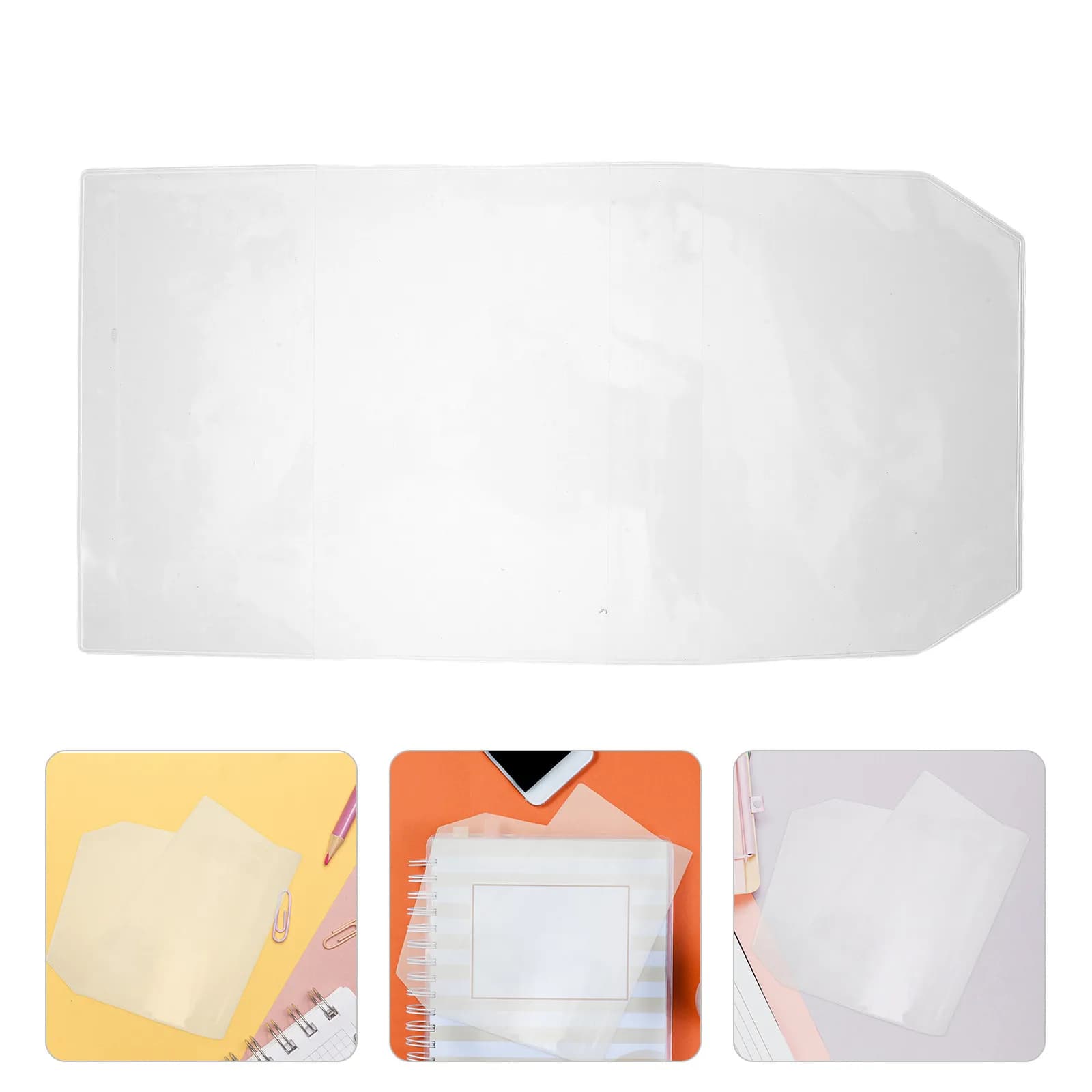 4 pezzi di protezioni trasparenti per quaderni A6, copertine trasparenti in PVC per libri, custodie impermeabili per agenda, copertine minimaliste per diario, diario per studenti