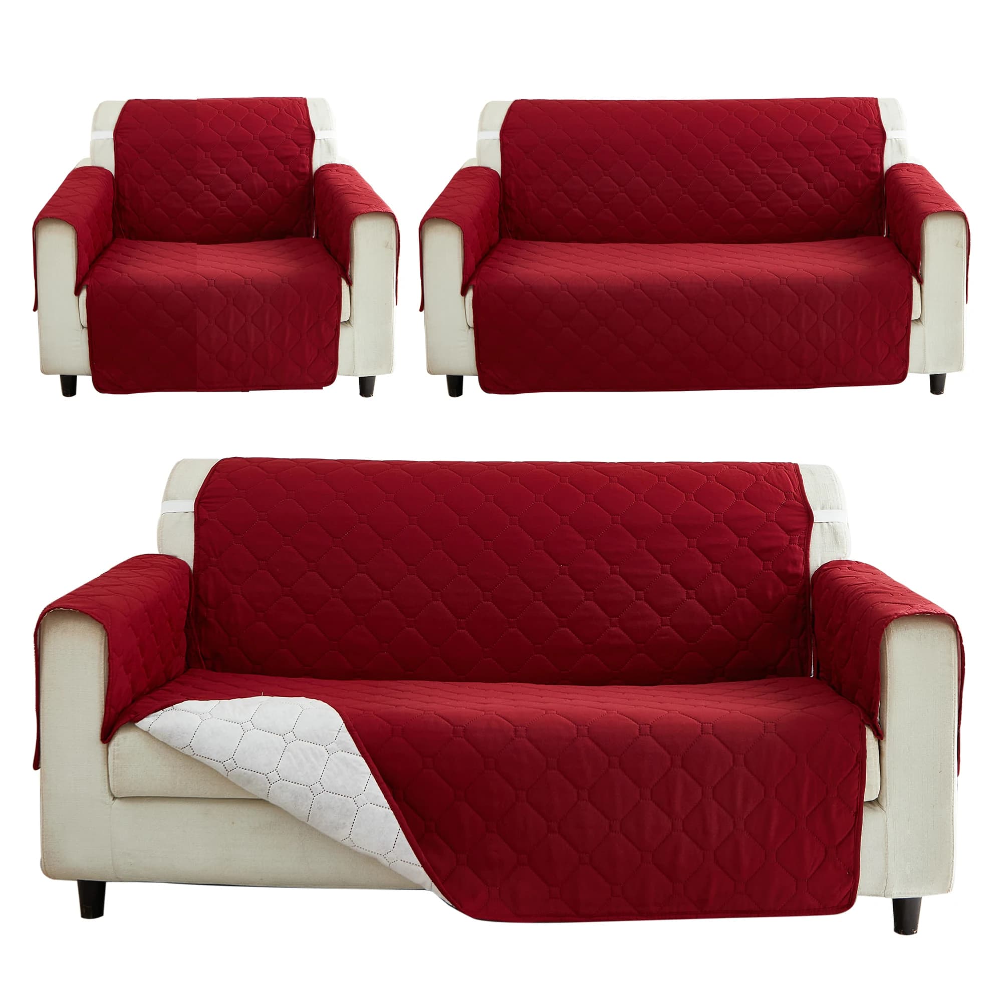 XM-Luvetoria 1 pcs Cover Integrated 1/2/3 Seats Quilted, Furniture Protection, Reclining Armchair Cover, Living Room Cover