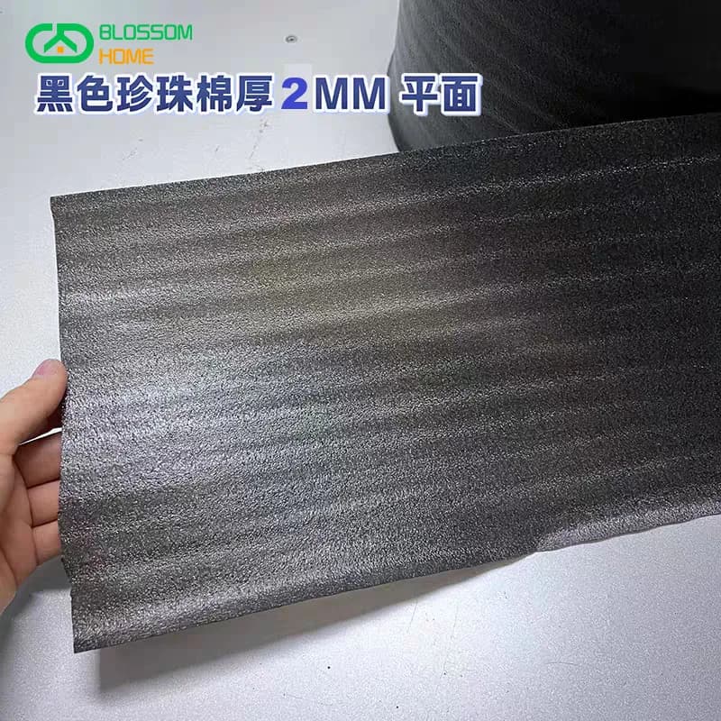 Black EPE Pearl Cotton Roll 20/30/40CM Shock-Absorbing Foam Filled for Product Protectionor DIY decoration 2mm Thick
